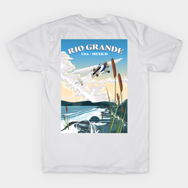 Rio Grande USA Mexico travel poster by nickemporium1